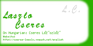 laszlo cseres business card